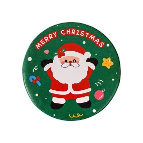 Cartoon Christmas Mini Portable Round Mirror Cute Handheld Student Award Gift Small Christmas Gift for Students