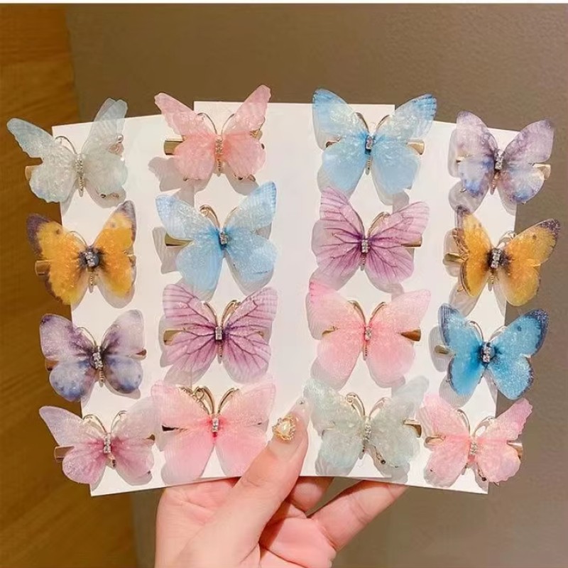 Butterfly Hairpin Girl Princess Cute Superfairy Children's Hair Headwear Wholesale Hairpin Bangs Clip Side Clip