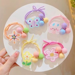Children's Gentle Hair Accessory High Elastic Cute Rubber Hair Rope with Sweet Little Girls' Design Gentle Hair Headdress Kids
