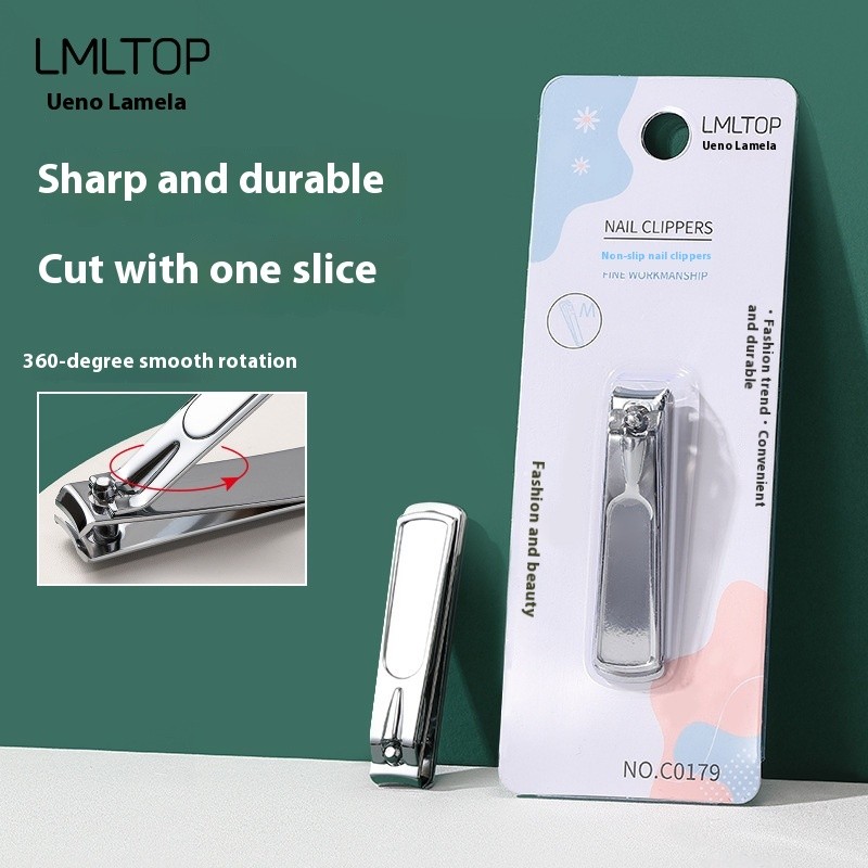 LMLTOP Stylish Stainless Steel Nail Clippers Curved Blade Manicure Tools for Nail Art Fashionable Finger Use Wholesale C0179