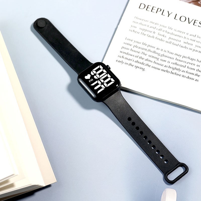 Wholesale New Y1 LED Electronic Watch Upgrade Simple Sports Button Dial Display Digital for Couples Students Plastic Band