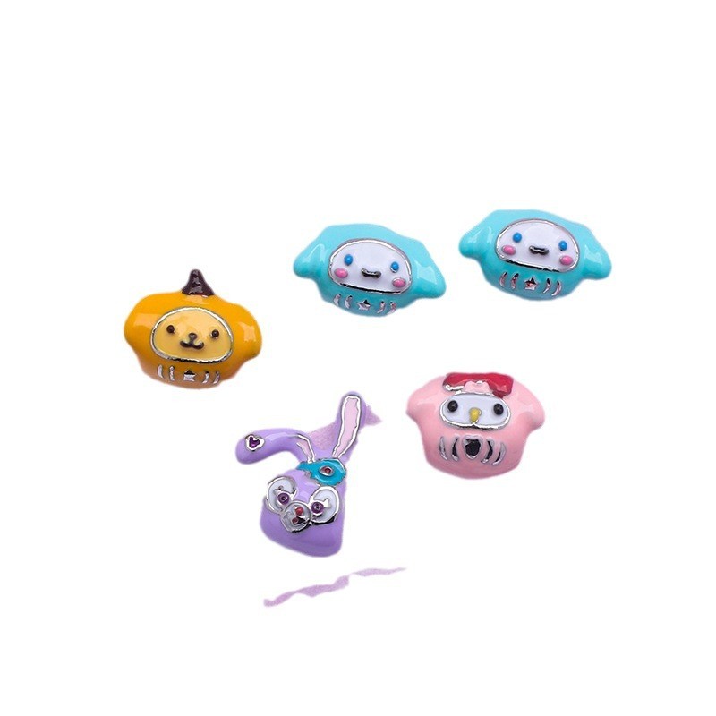 Hot Selling DIY Fashion Pendants Charms Cute Cartoon Characters Bracelet Accessories Little Red Book Gui Rabbit Alloy Cute Jade