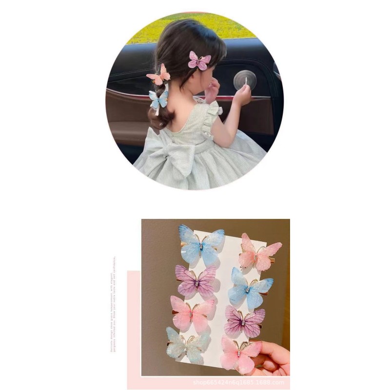 Butterfly Hairpin Girl Princess Cute Superfairy Children's Hair Headwear Wholesale Hairpin Bangs Clip Side Clip