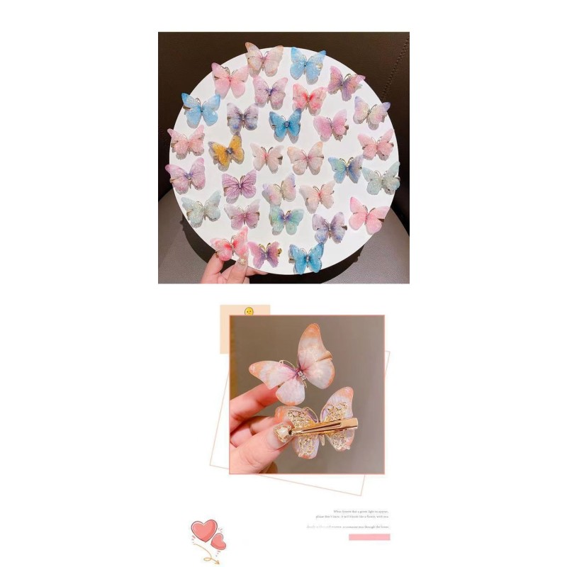 Butterfly Hairpin Girl Princess Cute Superfairy Children's Hair Headwear Wholesale Hairpin Bangs Clip Side Clip
