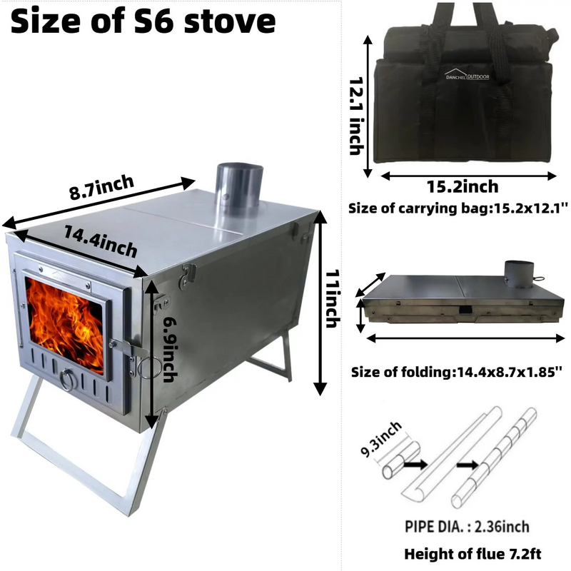 Portable Wood Stove Factory - Stainless Steel Folding Hot Tent Stove