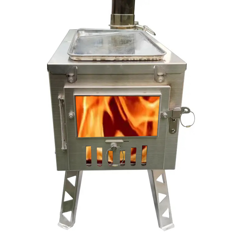 Stainless Steel Tent Stove Manufacturer - 100% 304 Portable with 3m Chimney Pipe