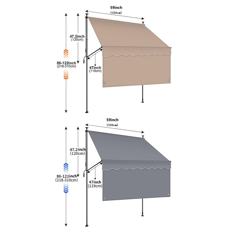 Retractable Patio Awning Supplier - Waterproof Sunshade UV Protection Canopy