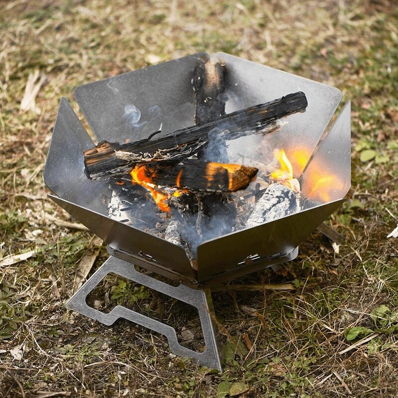 Portable BBQ Grill Factory - Foldable Square Stainless Steel Fire Pit