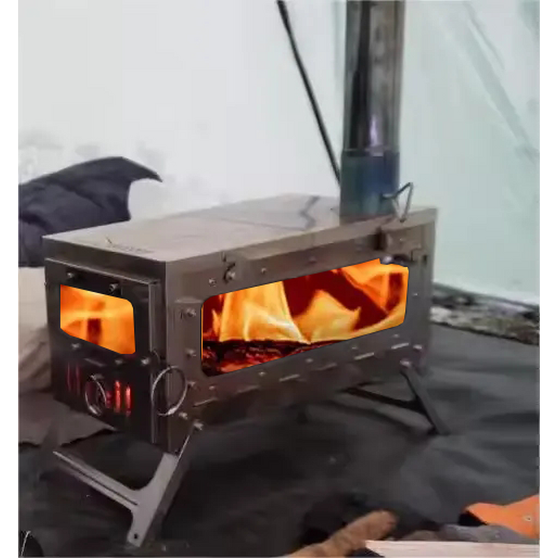 Titanium Tent Stove Supplier - 100% TA1 Lightweight Foldable with Chimney