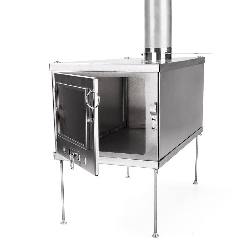 Titanium Tent Stove Factory - with 2.5m Chimney Spark Arrestor Wood Stove