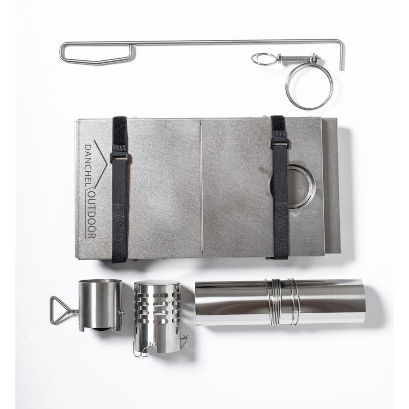 Titanium Wood Stove Factory - Portable with Side Glass and 2.2m Pipes