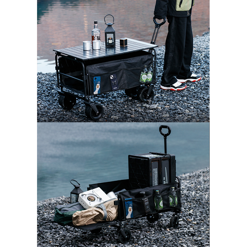 Camping Cart Manufacturer - Foldable Utility Wagon with Rear Tailgate