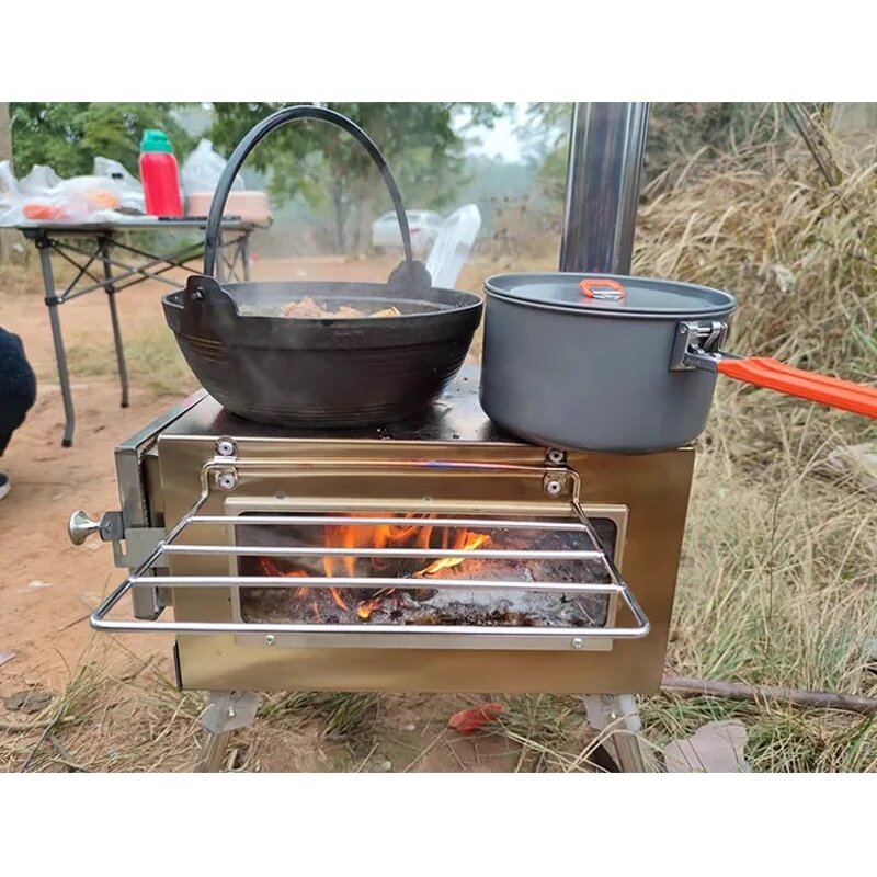 Stainless Steel Camping Stove Manufacturer - Portable Hot Tent Stove with Chimney
