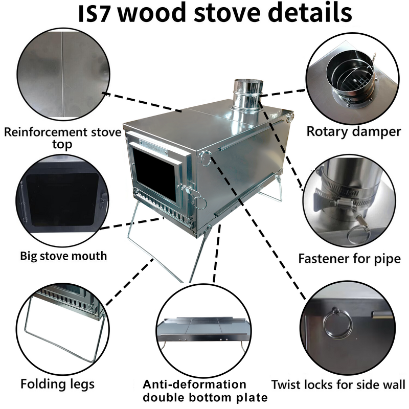 Stainless Steel Camping Stove Supplier - Portable Lightweight Hot Tent Stove