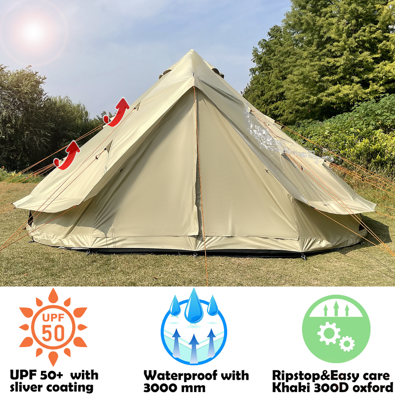 Yurt Tent Supplier - 4 Seasons Oxford Luxury Tent with Stove Jack