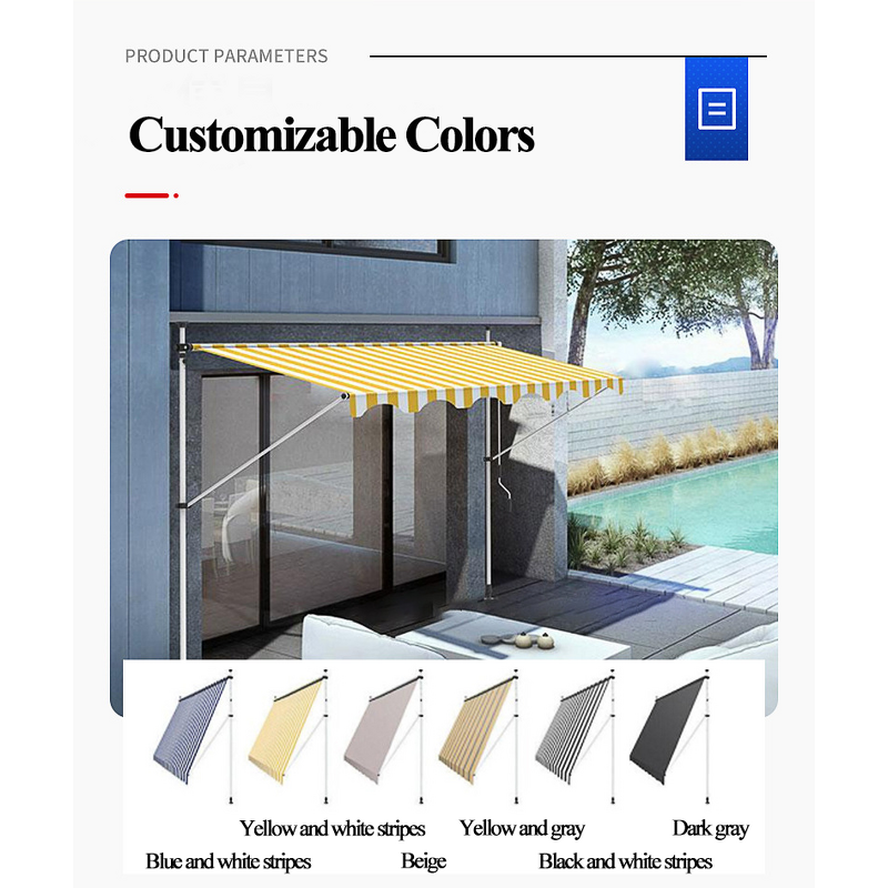 Outdoor Awning Factory - Folding Punch-free Manual Garden Balcony Awning