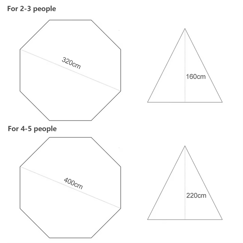 Octagonal Pyramid Tent Factory - Four Seasons Waterproof with Stove Hole