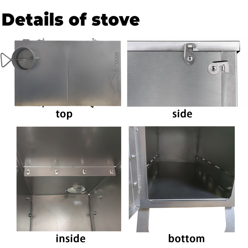 Titanium Wood Stove Manufacturer - Folding with Spark Arrestor for Hot Tent