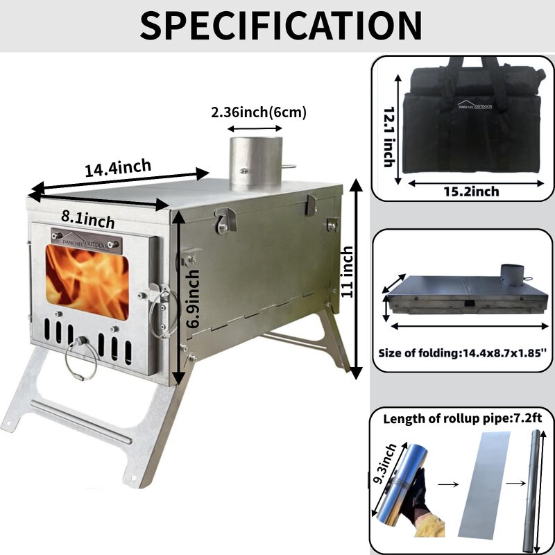 Portable Tent Stove Factory - Stainless Steel Wood Burning Hot Stove