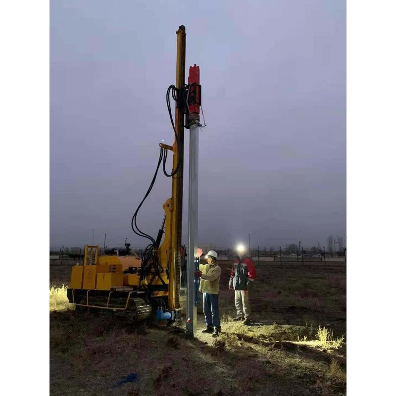 Guardrail Pile Driver Supplier - Fence Installation Machine with Drill Hammer