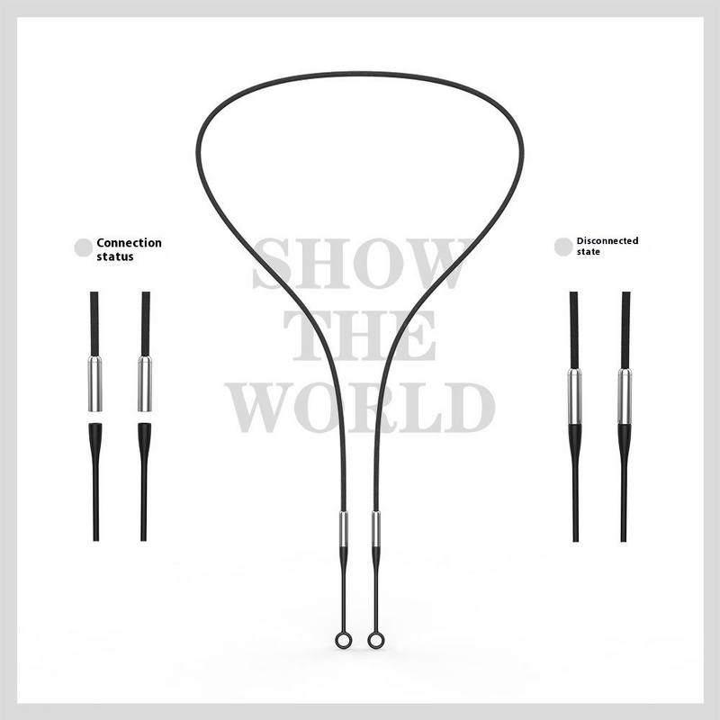 Earplug Lanyard Manufacturer - UT Soft Silicone Magnetic Cord