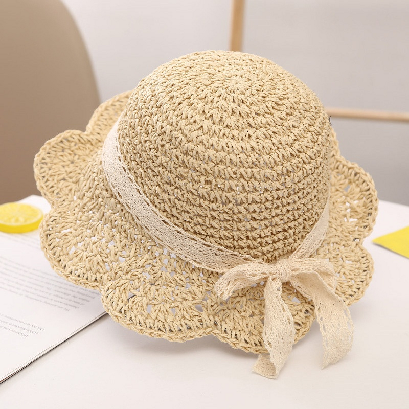 Kids Straw Hat Manufacturer - Fresh Small Sun Protection Lace