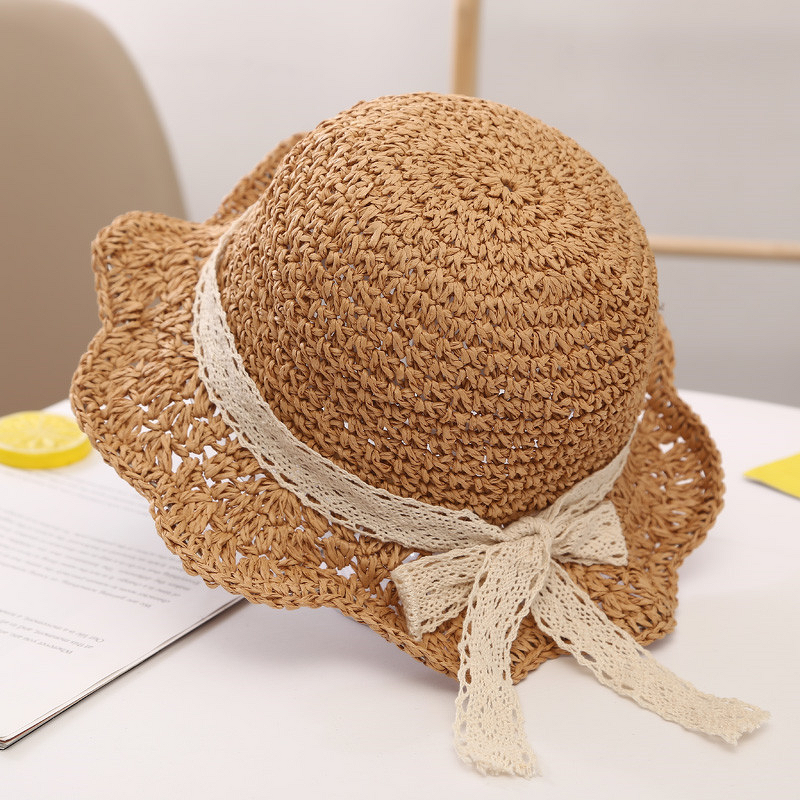 Kids Straw Hat Manufacturer - Fresh Small Sun Protection Lace