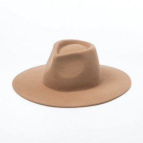 Fedora Hat Manufacturer - Ladies Camel Color Cowboy Shape