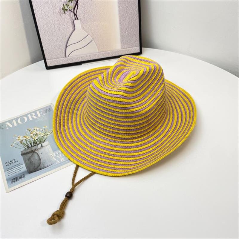 Cowgirl Straw Hat Manufacturer - Women Colorful Striped Matching