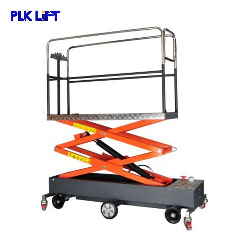 Electric Scissor Lift Supplier - 250kg Load 3m-4m Pipe Rail Trolley