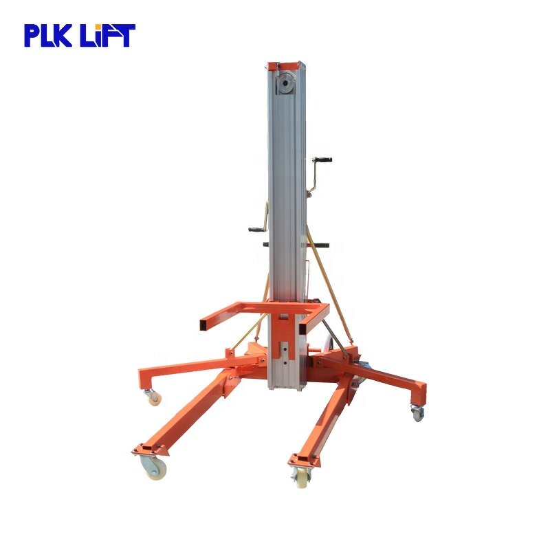 Outdoor Cargo Lift Factory - 2m 4m 7M Vertical Mast Manual Lift