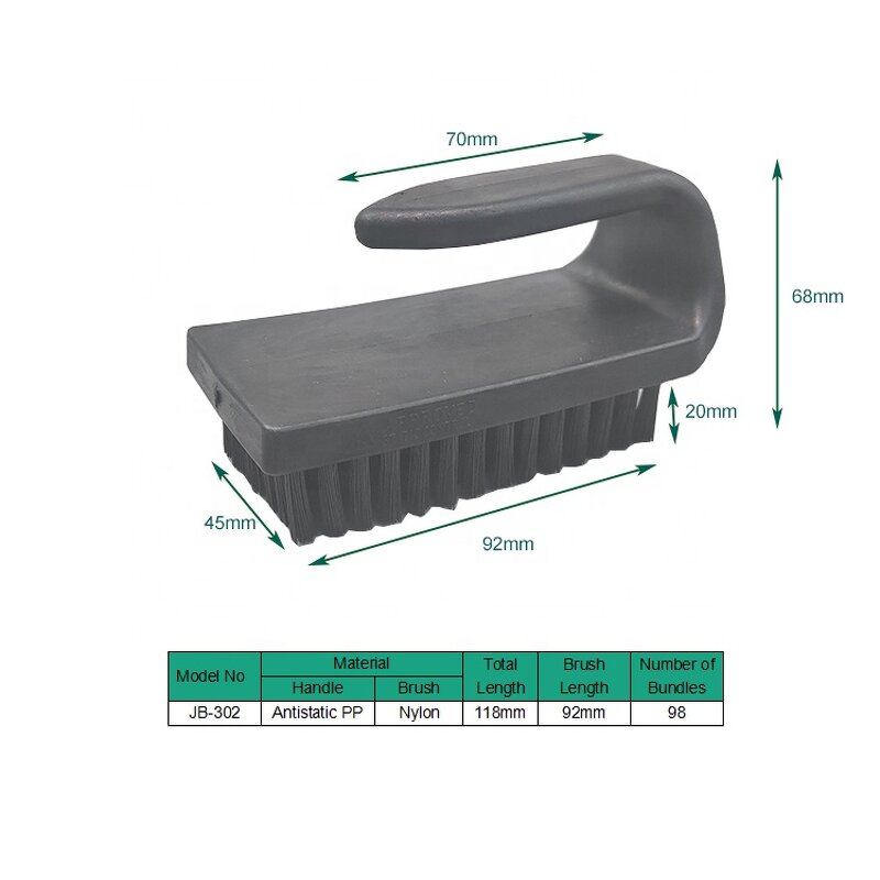 ESD Anti-static Brush Manufacturer - PCB U Type Black Nylon