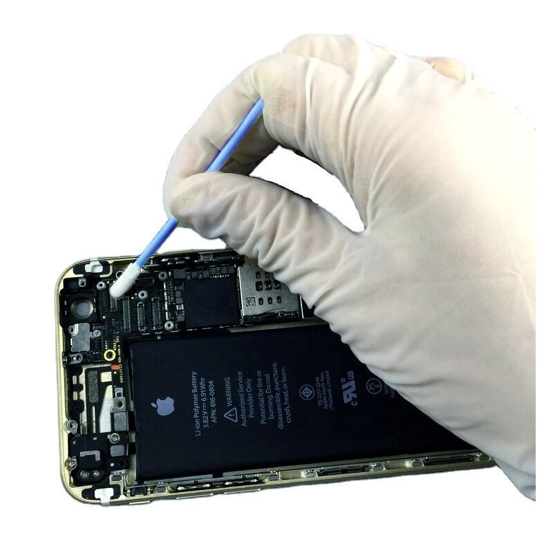 Cleanroom Swab Manufacturer - 100pcs Mini Head Polyester Fabric