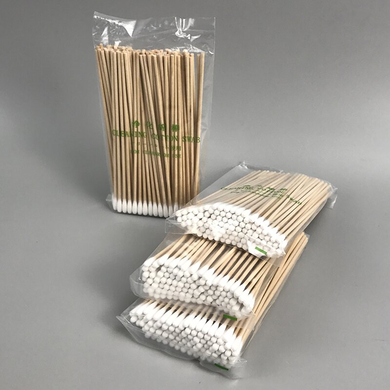 Cleanroom Cotton Swab Manufacturer - 100pcs Industrial Wooden