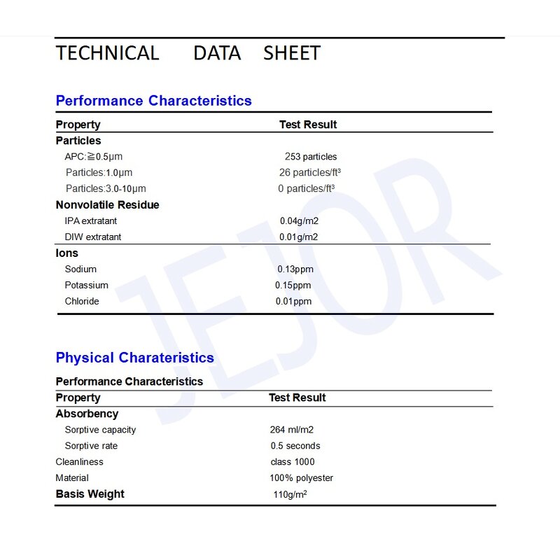 Cleanroom Wiper Manufacturer - 1009le Lint Free Polyester PCB