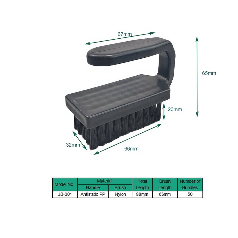 ESD Anti-static Brush Manufacturer - PCB U Type Black Nylon