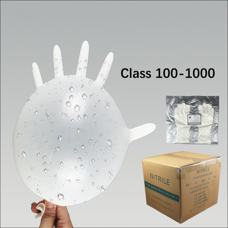 Cleanroom Nitrile Gloves Manufacturer - Industrial White Blue