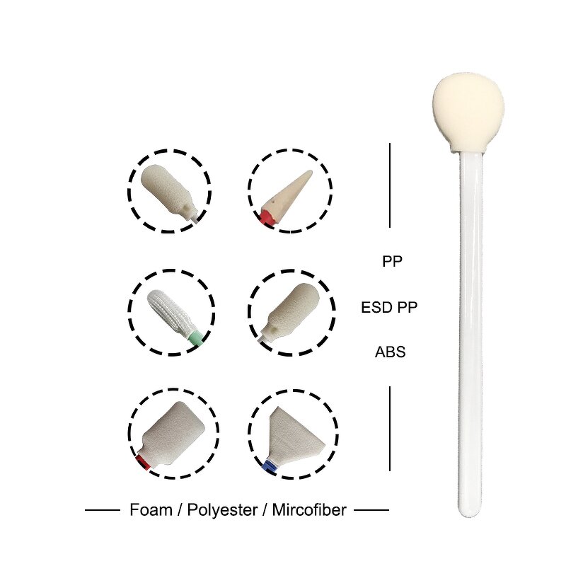 Printhead Cleaning Swab Supplier - 50pcs Lint Free Round