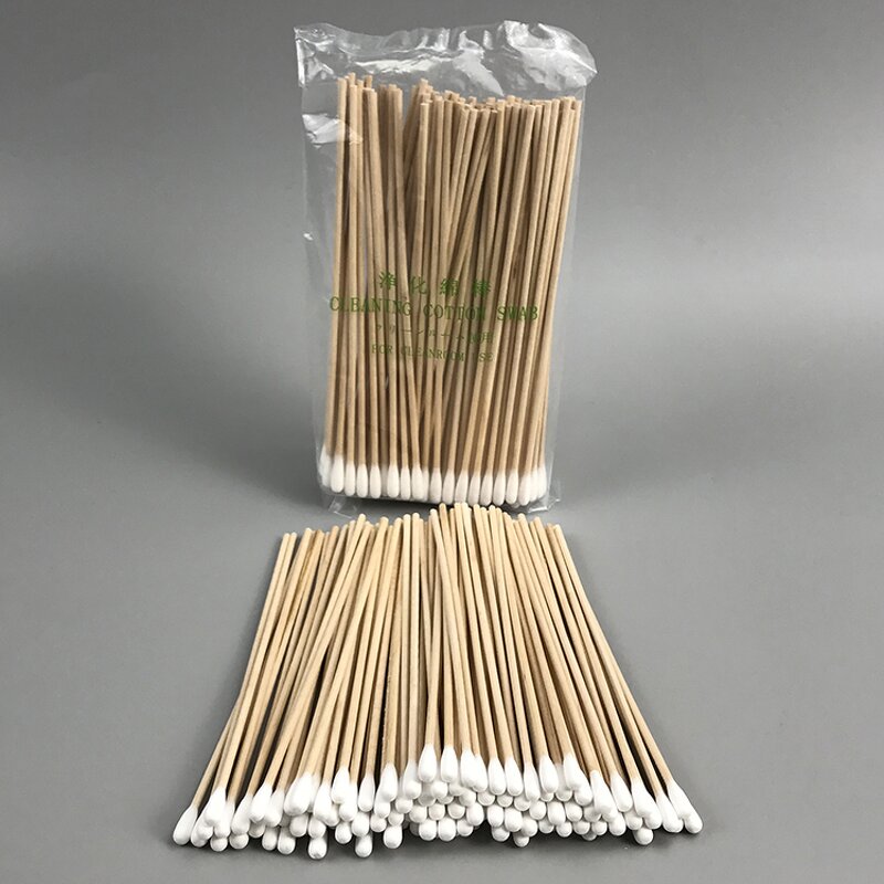 Cleanroom Cotton Swab Manufacturer - 100pcs Industrial Wooden