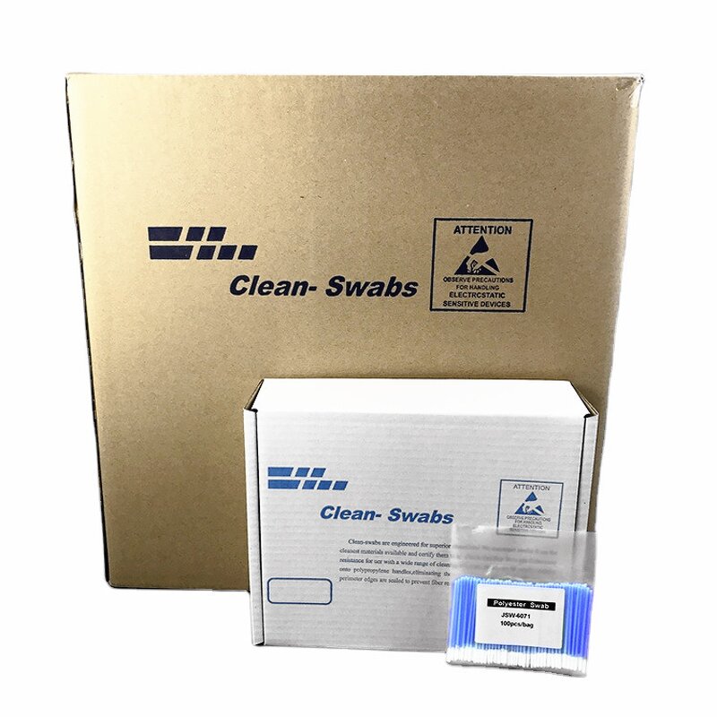 Cleanroom Swab Manufacturer - 100pcs Mini Head Polyester Fabric