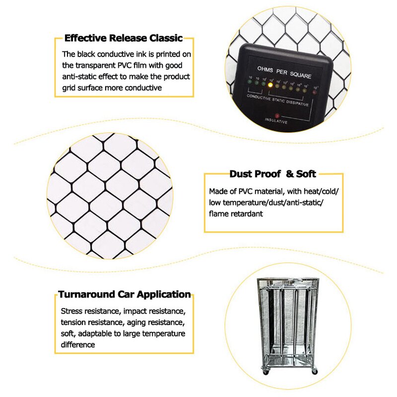 PVC ESD Curtain Supplier - JEJOR Durable Anti Static Grid
