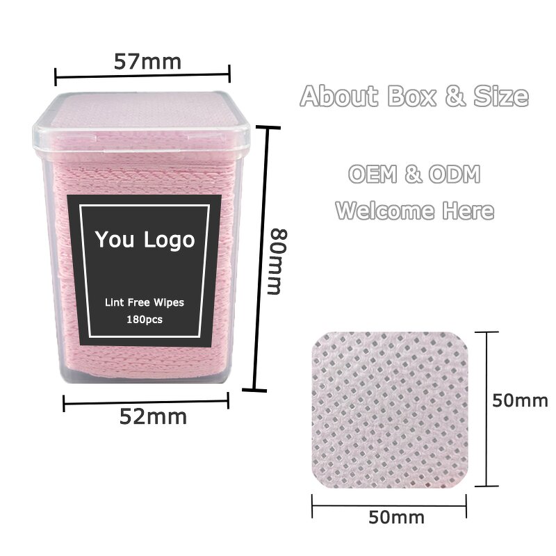 Nail Polish Remover Wipes Supplier - High Quality 200pcs Pink