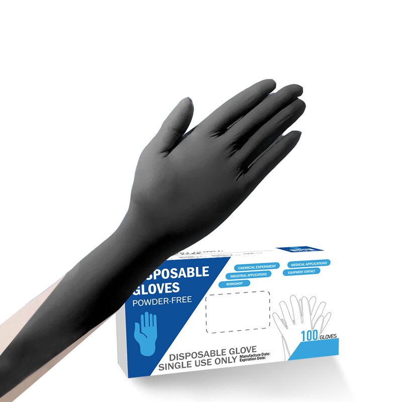 Disposable Latex Gloves Manufacturer - Waterproof Protective Black