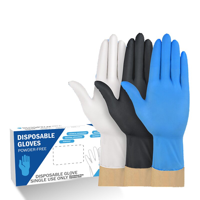 Disposable Nitrile Gloves Manufacturer - Powder Free Tattoo Black