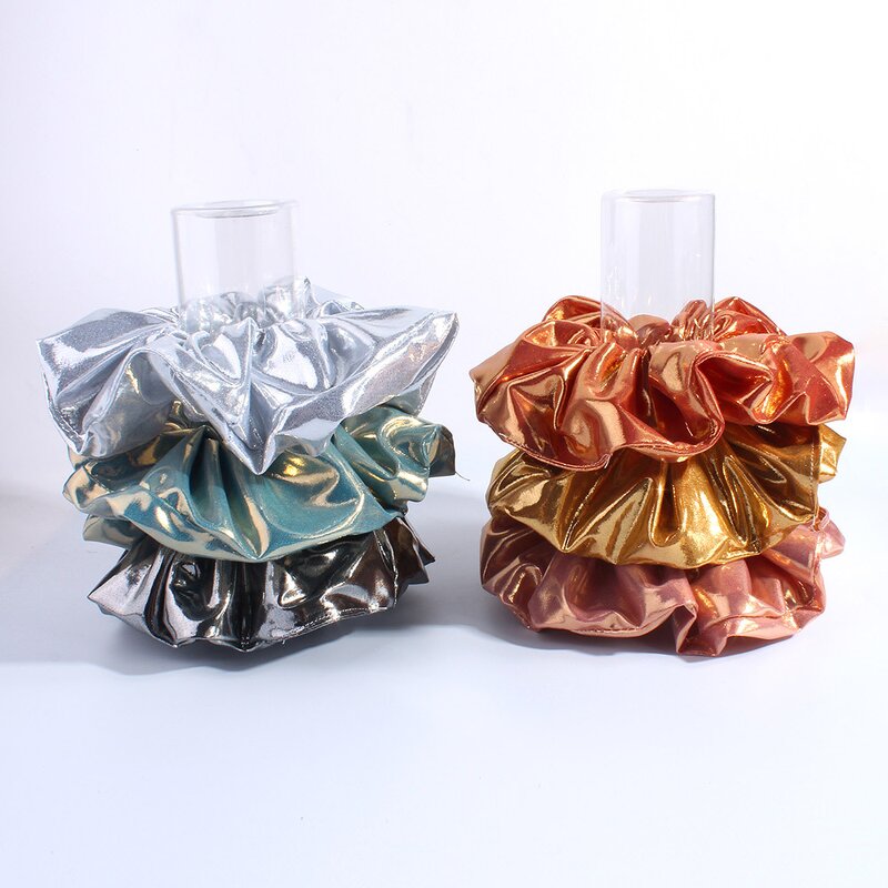 Shiny Scrunchies Supplier - HZO-25124 New Arrival Leather Feeling