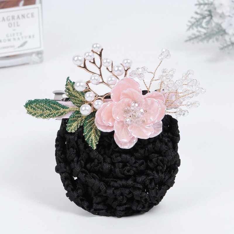 Hairnet Manufacturer - HZM-61214 Women Knit Hairnet Bun Cover