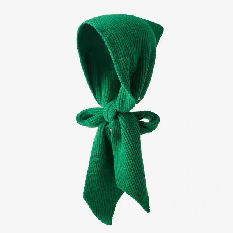 Knitted Scarf Supplier - HZW-61001 Women Winter Hooded Long