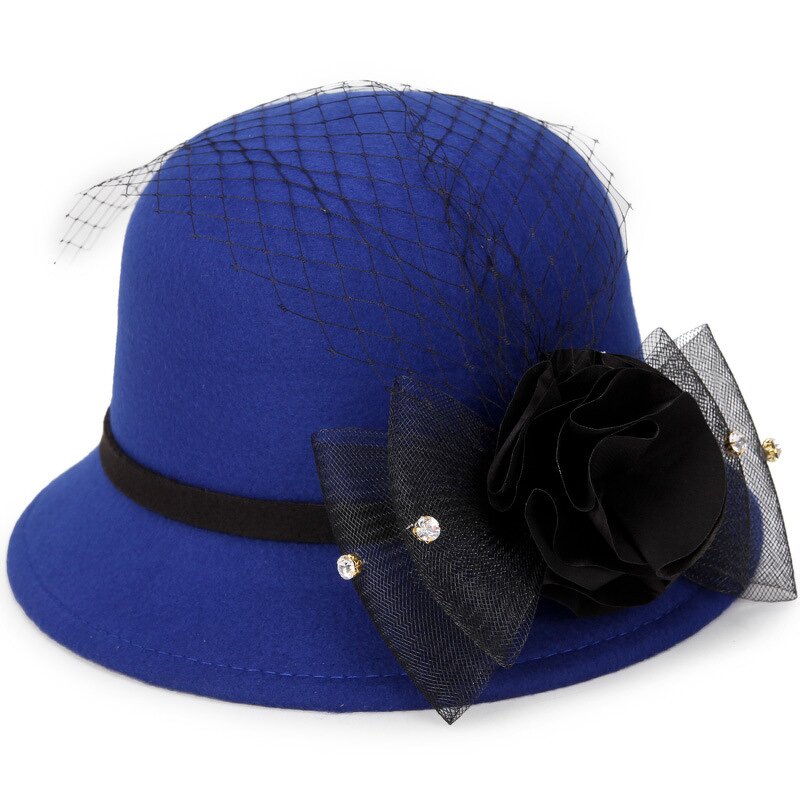 Wool Felt Bowler Supplier - HZM-60798 Women's 1920s Vintage