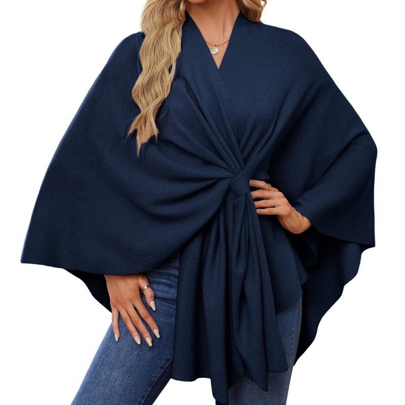 Cashmere Cape Supplier - HZW-24047 Elegant Winter Women