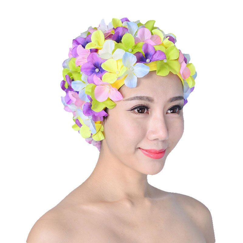 Swim Cap Manufacturer - HZM-60891 Fashionable Floral Petal